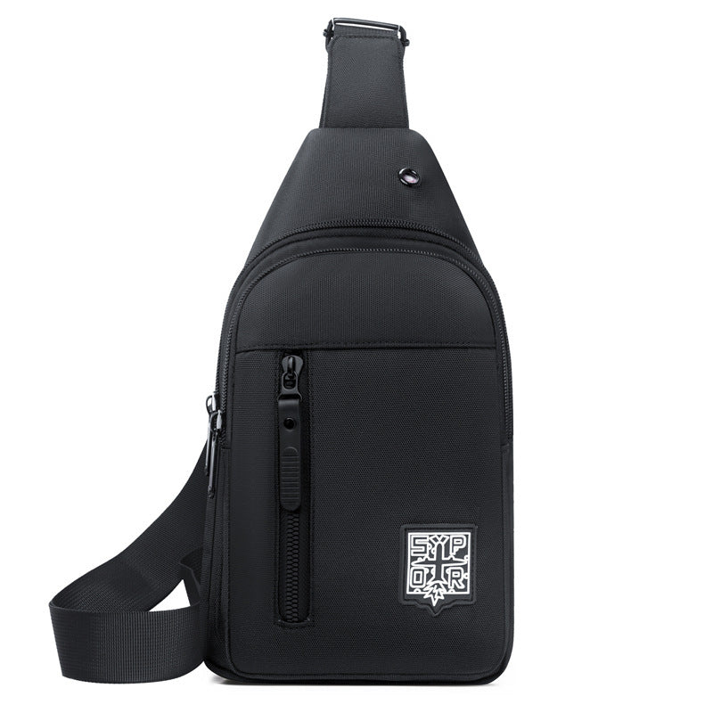 Mens Crossbody Bag Nylon Waterproof Ultra Lightweight Casual Shoulder Chest Bag For Travel