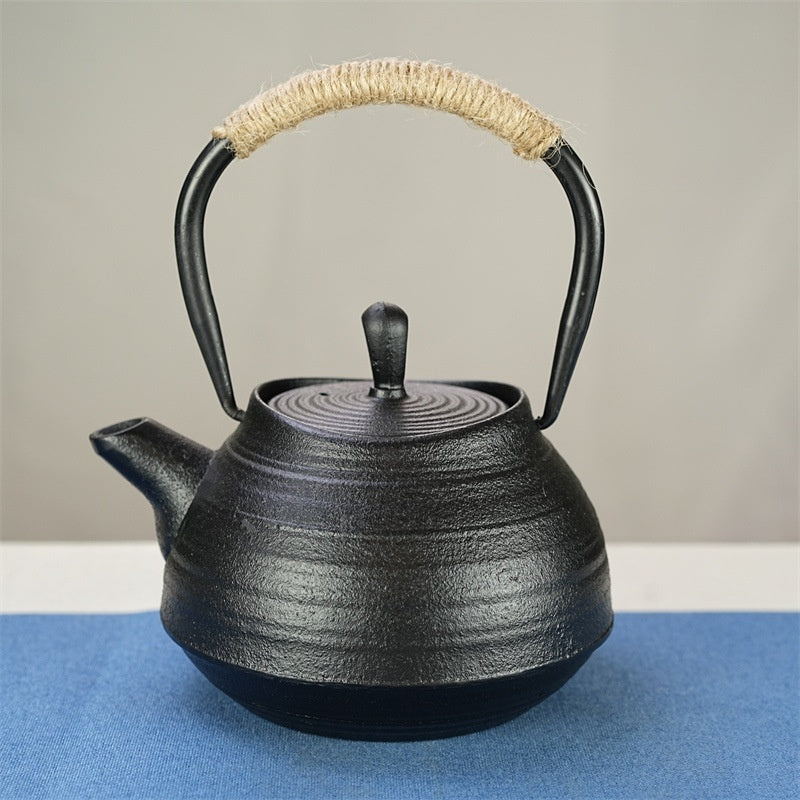 600ml Kettle Teapot With Tea Filter Assorted Designs Cast Iron Style Tea Set For Stove Top