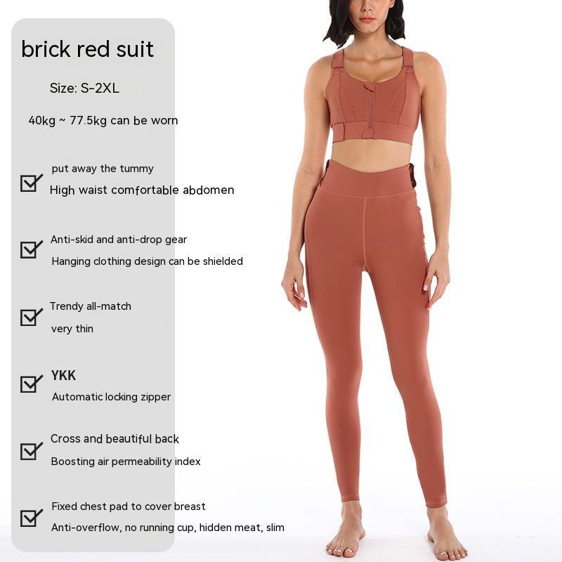 Women's Tight Yoga Clothes High End Professional Workout Wear Sizes S XXL For Running Fitness Black Green Brick Red