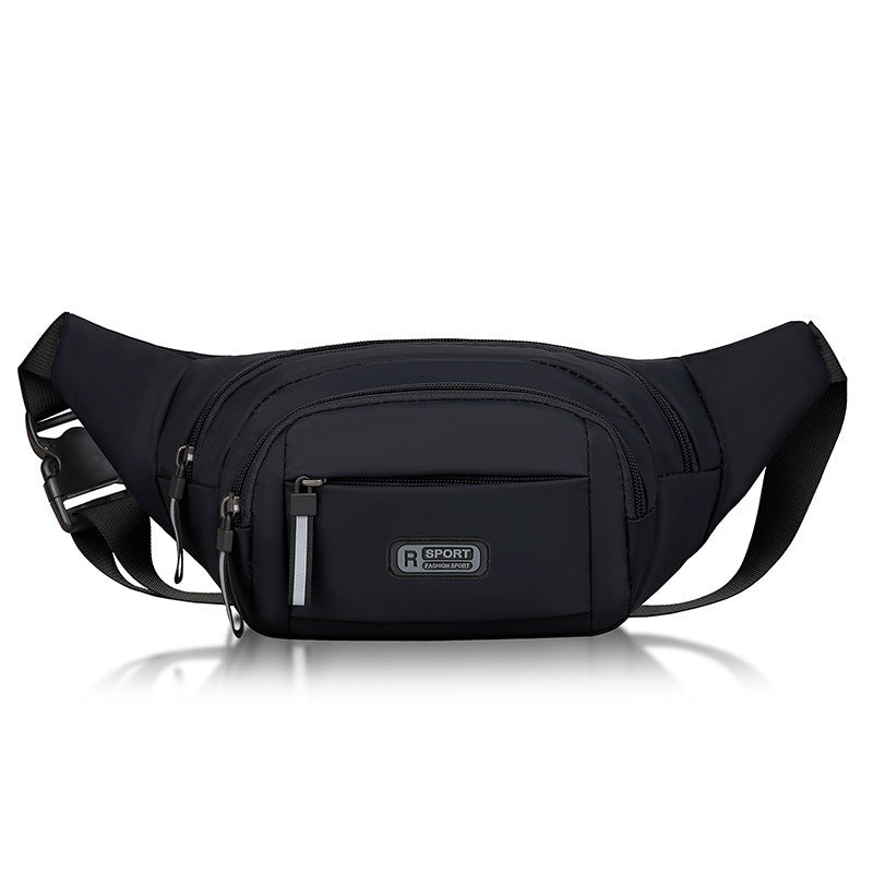 Men's Multifunctional Waist Bag Wear Resistant Waterproof Crossbody Nylon Bag for Travel and Everyday Use
