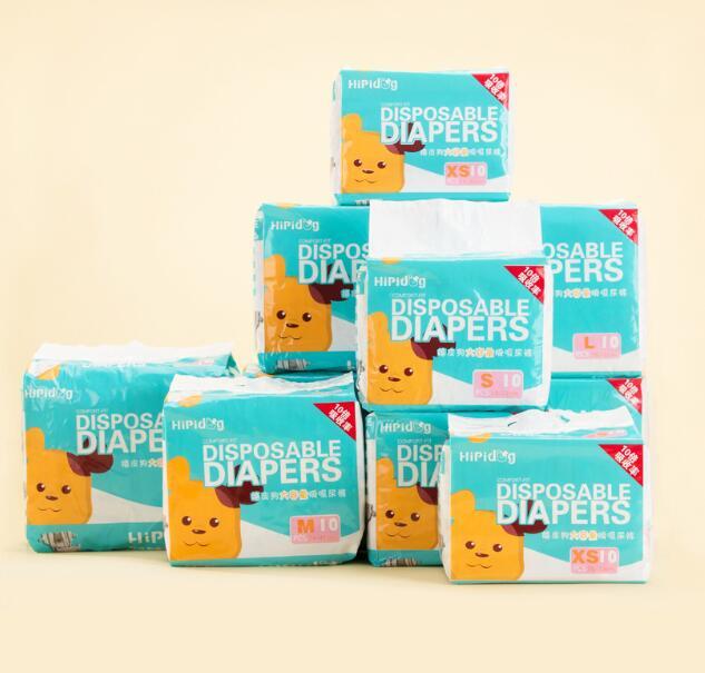 10Pcs Per Bag Dog Diapers With Adjustable Size Breathable Soft Material And Hook And Loop Leak Protection For Secure Fit