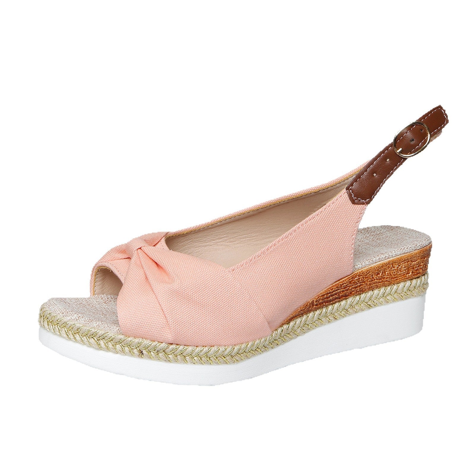 Bow Wedge Casual Sandals - Women's Comfortable Summer Footwear