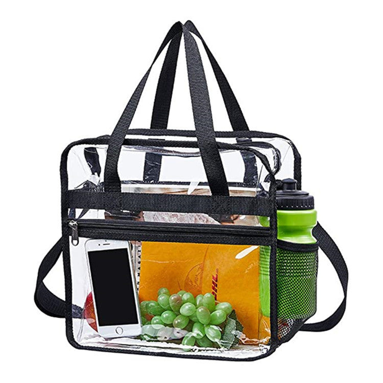 PVC Black Large Capacity Sealing Shopping Bag for Travel Medicine Candy and Groceries Supermarket Use