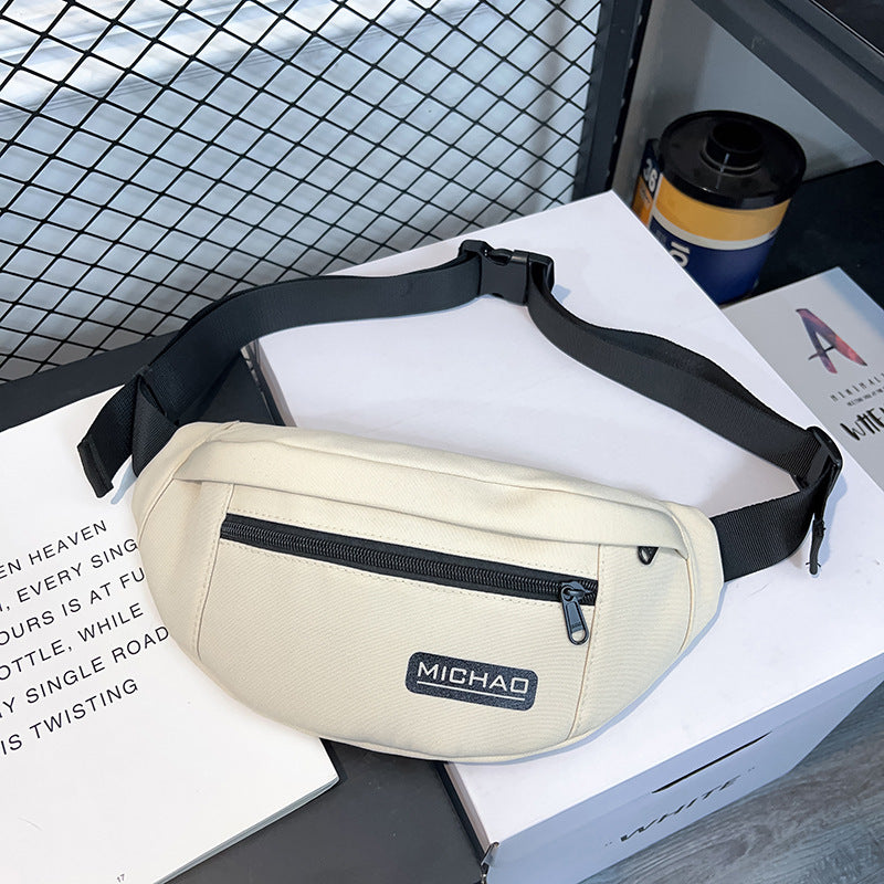 Unisex Fashion Nylon Fanny Pack Sports and Leisure Messenger Bag Featuring Multiple Color Options and Convenient Pocket