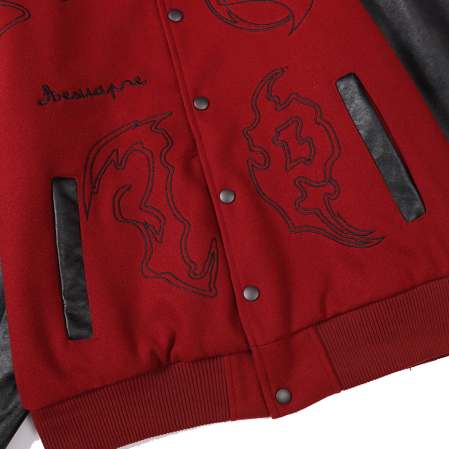 Letter Embroidery Contrast Color Coat Workwear Jacket For Men