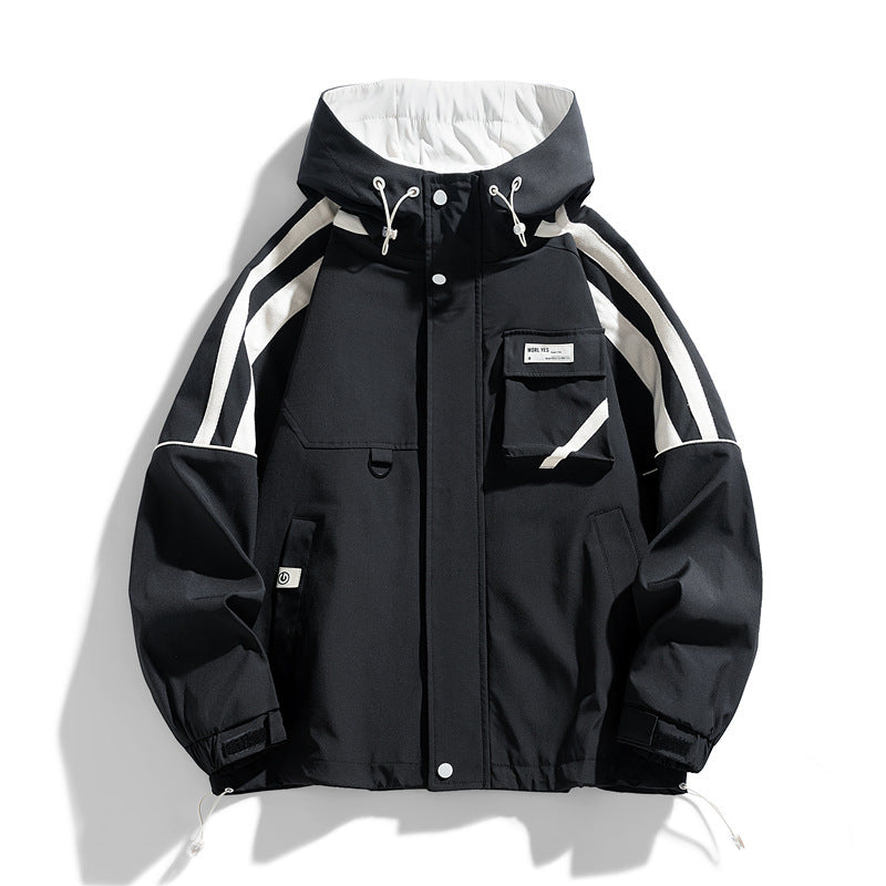 Coat Men's Hooded Work Clothes Casual Loose Teen Trendy