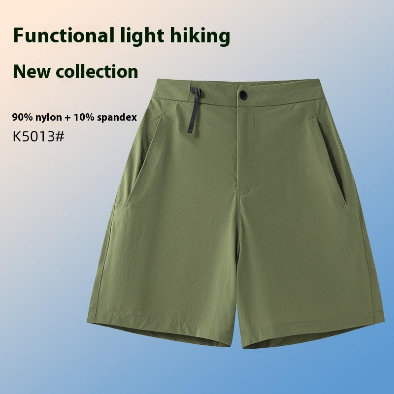Men's Sports Quick-drying Four-sided Elastic 3D Cutting Versatile Shorts