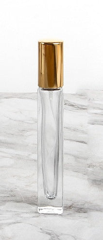 Transparent Glass 5ml Perfume Bottle With Golden Atomization Nozzle Sub Bottle For Fragrance Samples