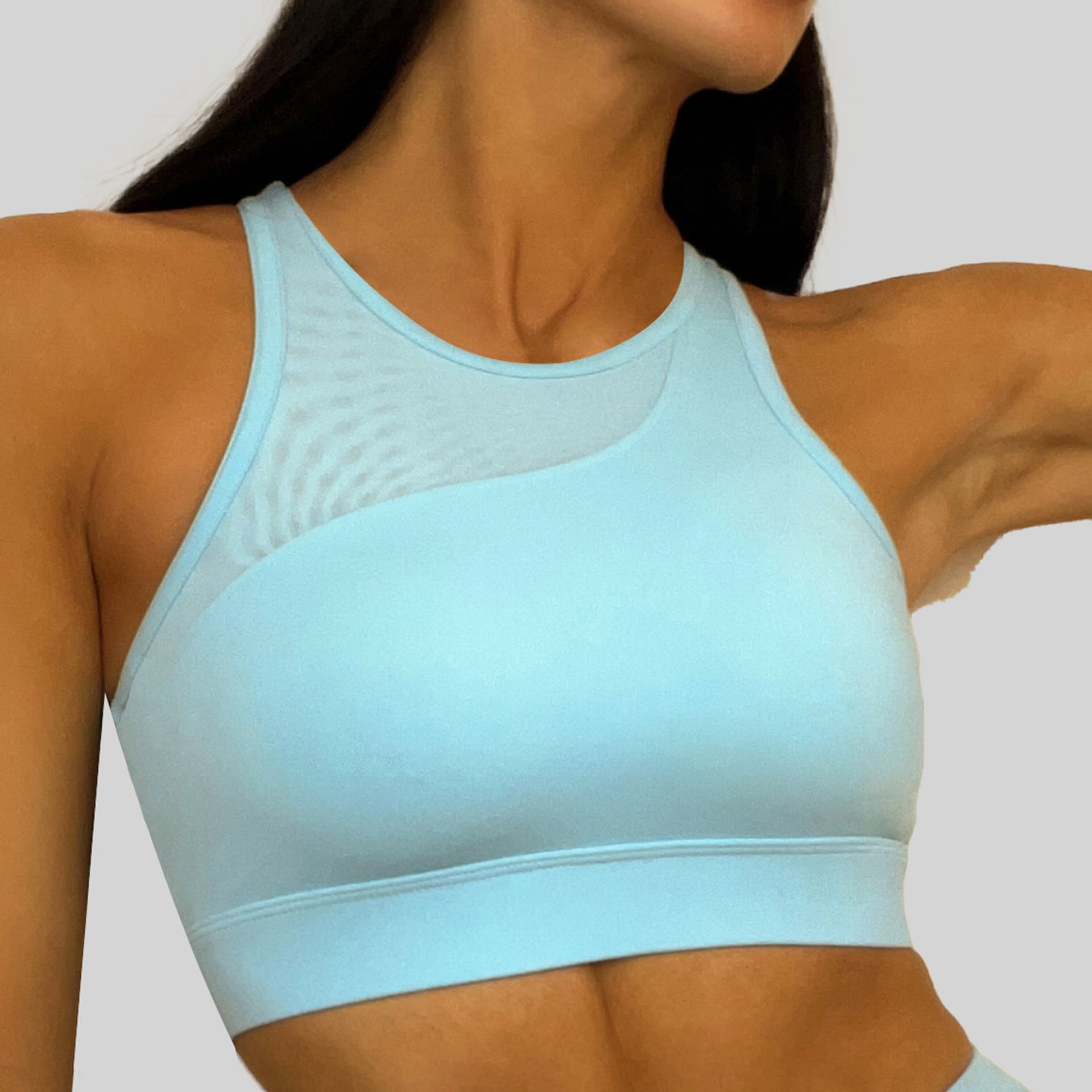 Women Nylon Sports Bras Set For Workout Clothes Color S M L Green Coral Pink Cirrus Blue Optical White Moonlight Fei