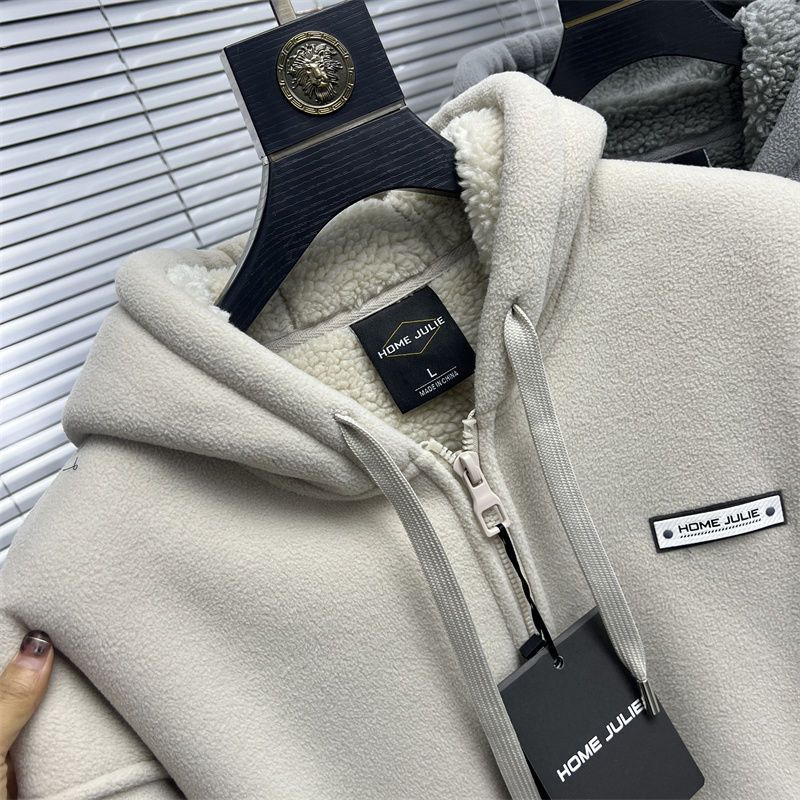 Polar Fleece Jacket Winter Men's Fleece-lined Thickened