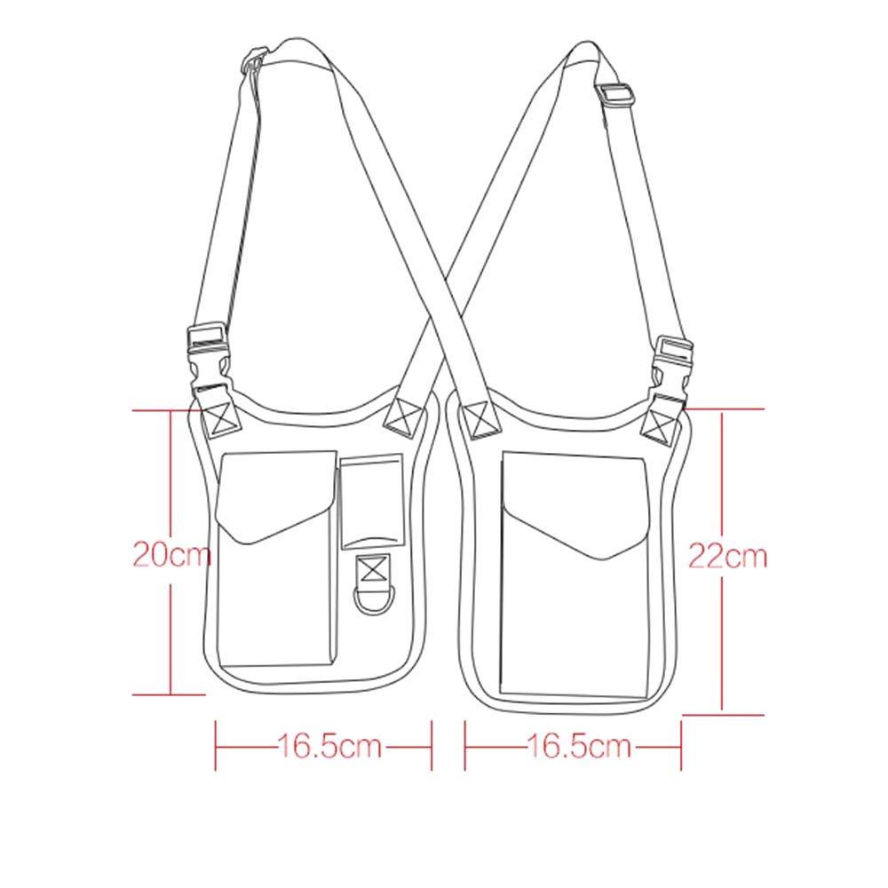 Anti Theft Hidden Underarm Strap Wallet Holster Bag Nylon Double Shoulder Pocket Vest For Outdoors Women