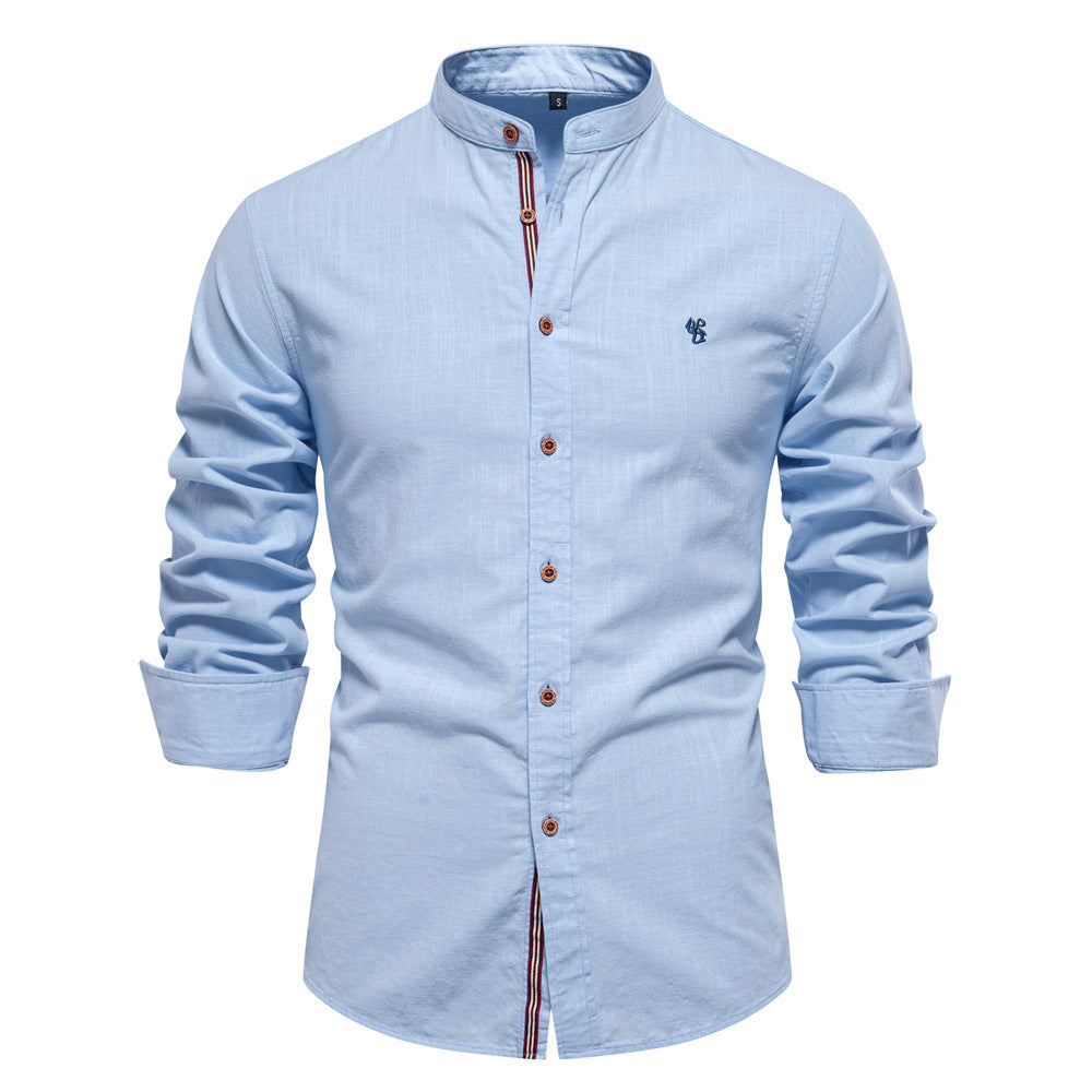 Japanese Style Long Sleeve Shirt Men's Fashion Summer Cotton And Linen