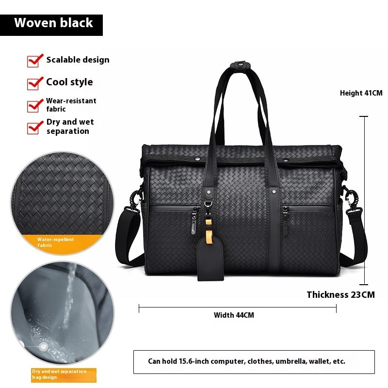 Waterproof Sporty Handheld Luggage Bag With Dry Wet Separation 36 to 55L PU 41x23x44cm