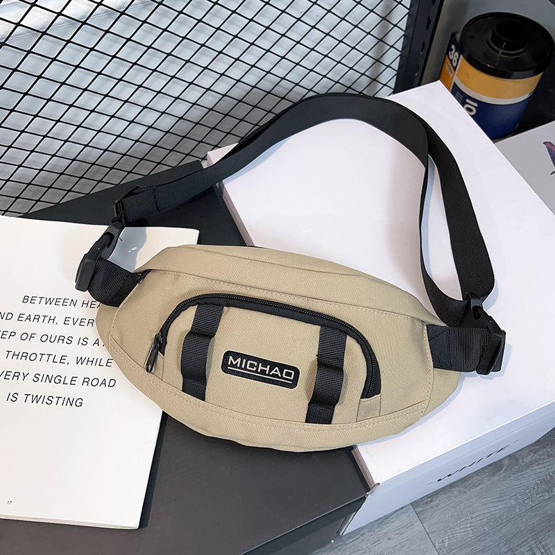 Personalized Hip Hop Street Style Workwear Chest Bag Canvas Shoulder Crossbody With Sandwich Pocket For Daily Use