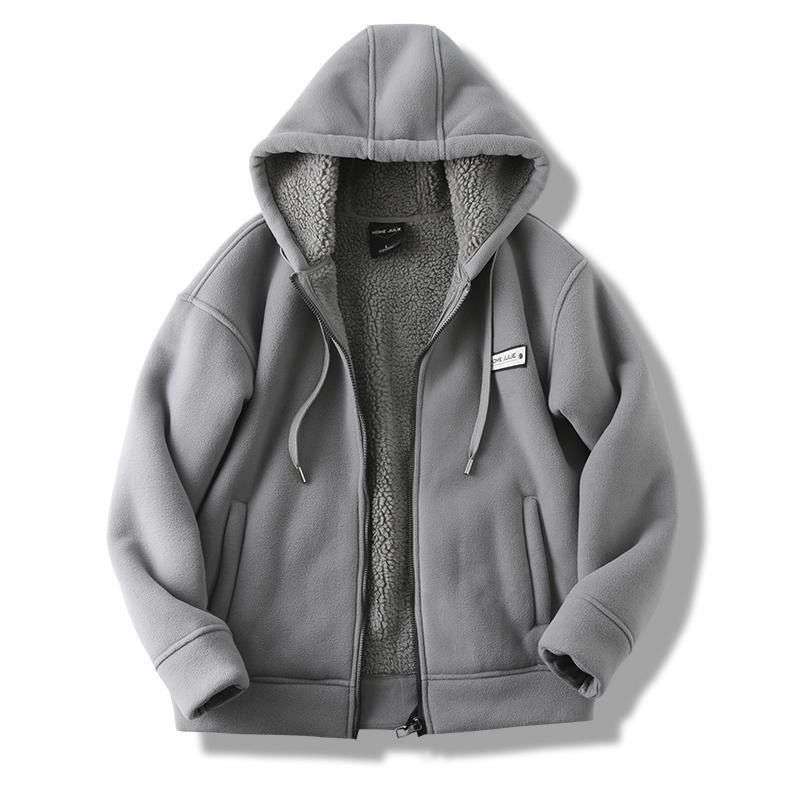 Polar Fleece Jacket Winter Men's Fleece-lined Thickened