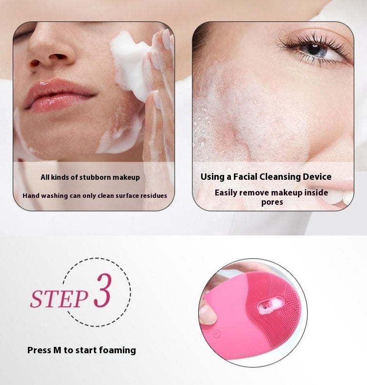 Silicone Facial Cleanser Foam Brush - Deep Cleansing Beauty Tool