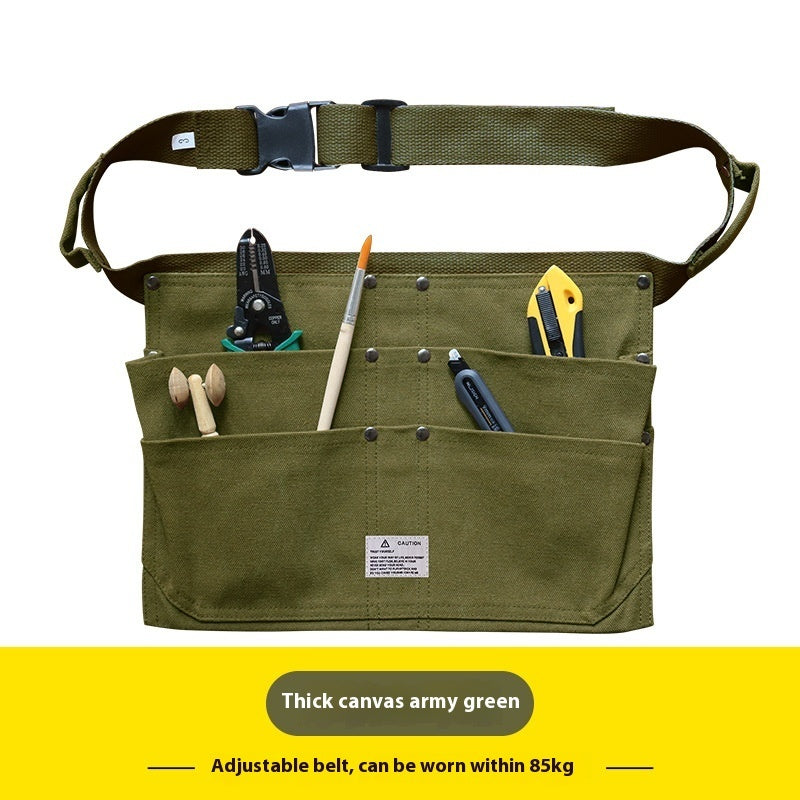 Multi Pocket Canvas Apron For Men And Women With Utility Pockets For Gardening Carpentry Electrician And Mechanics