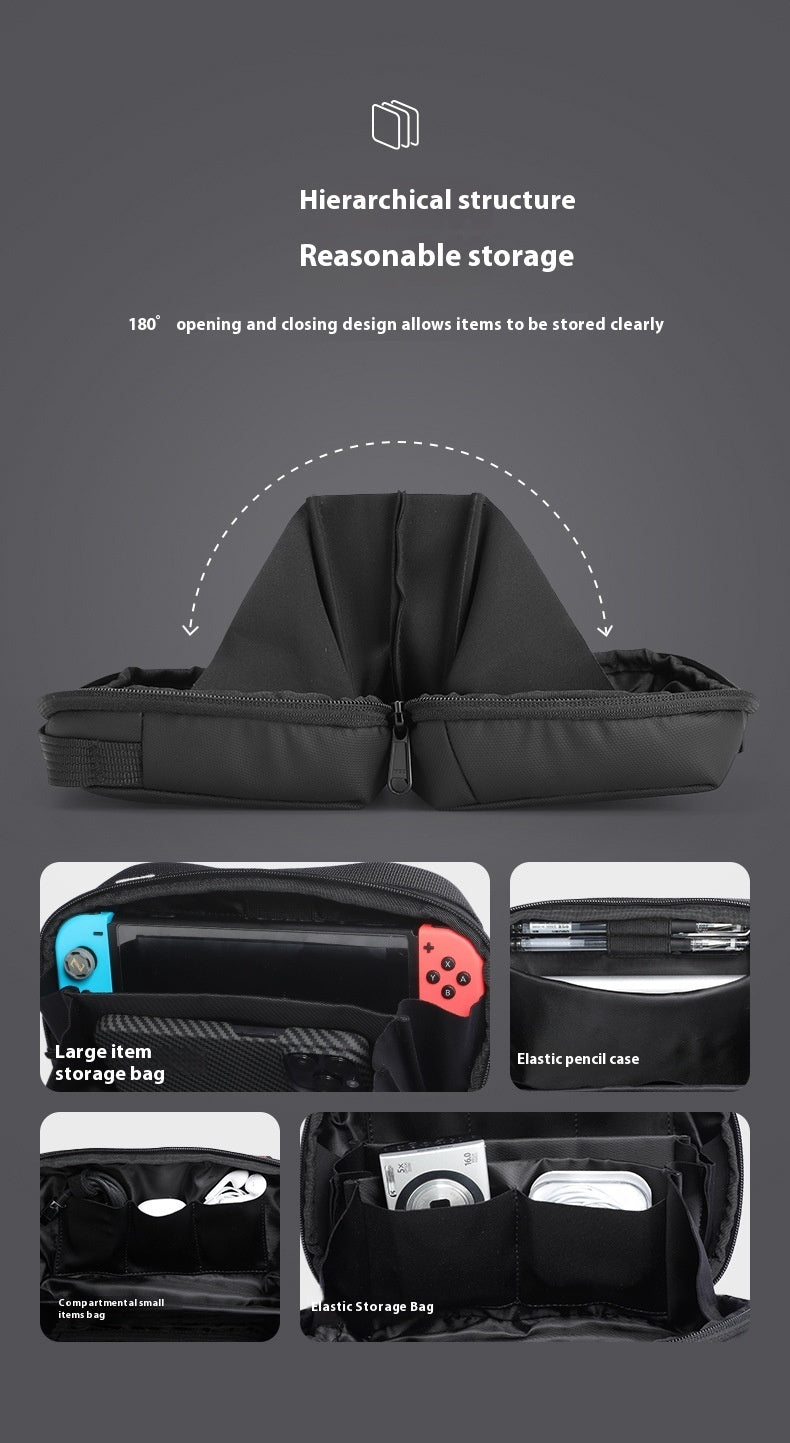 New Mens Multi Functional Portable Toiletry Bag for Travel Storage Oxford Cloth in Black or Graphite Gray