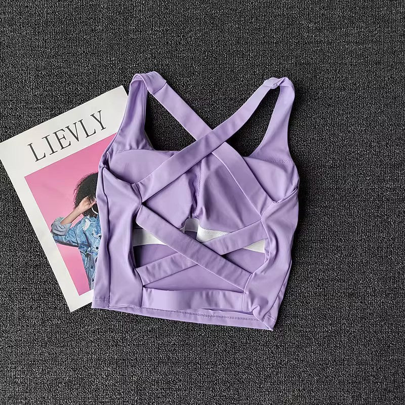 Cross Beauty Back Exercise Women's Shockproof Vest Running Quick-drying Fitness Yoga Underwear