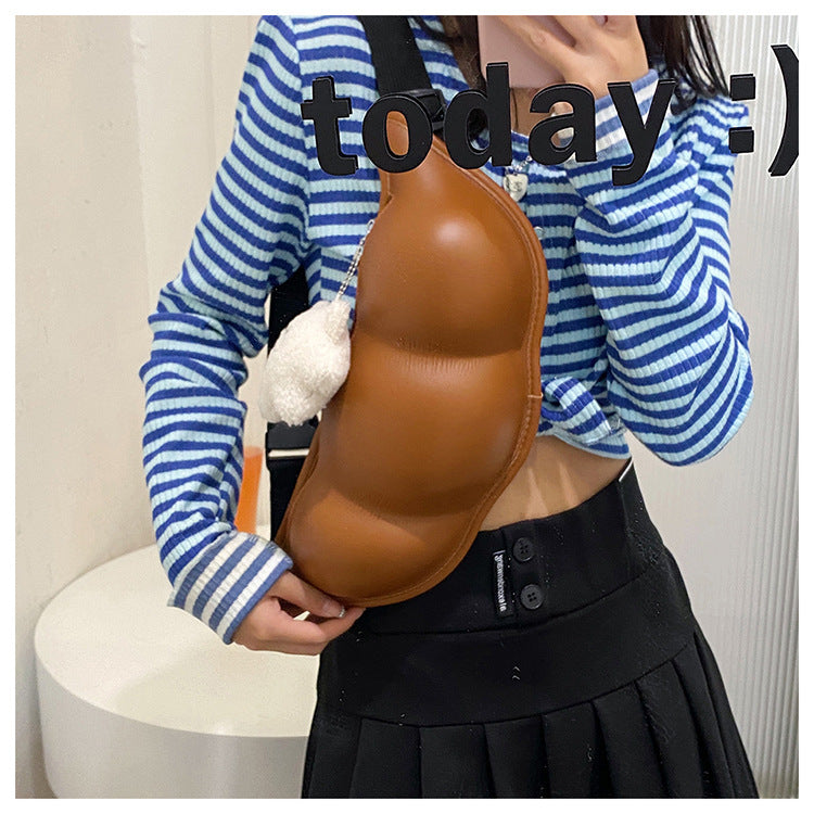Green PU Sling Messenger Bag For Women And Men Shoulder Crossbody Mobile Phone Pocket 38x17x7cm