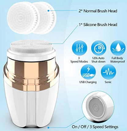 Silicone Facial Cleaning Brush - Electric Cleanser