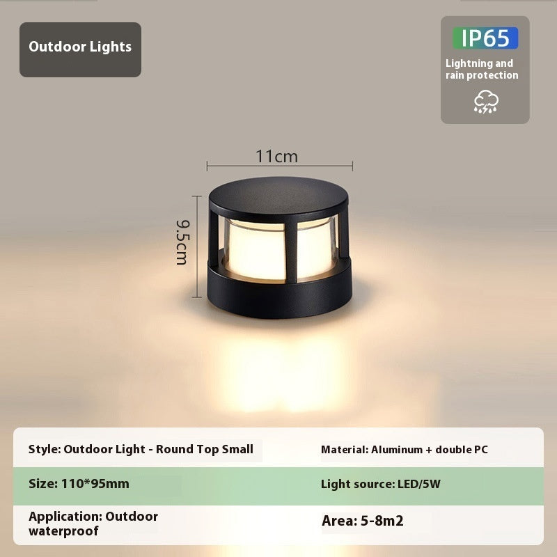 Outdoor Aluminum Wall Pillar Lamp - Weather Resistant Exterior Lighting