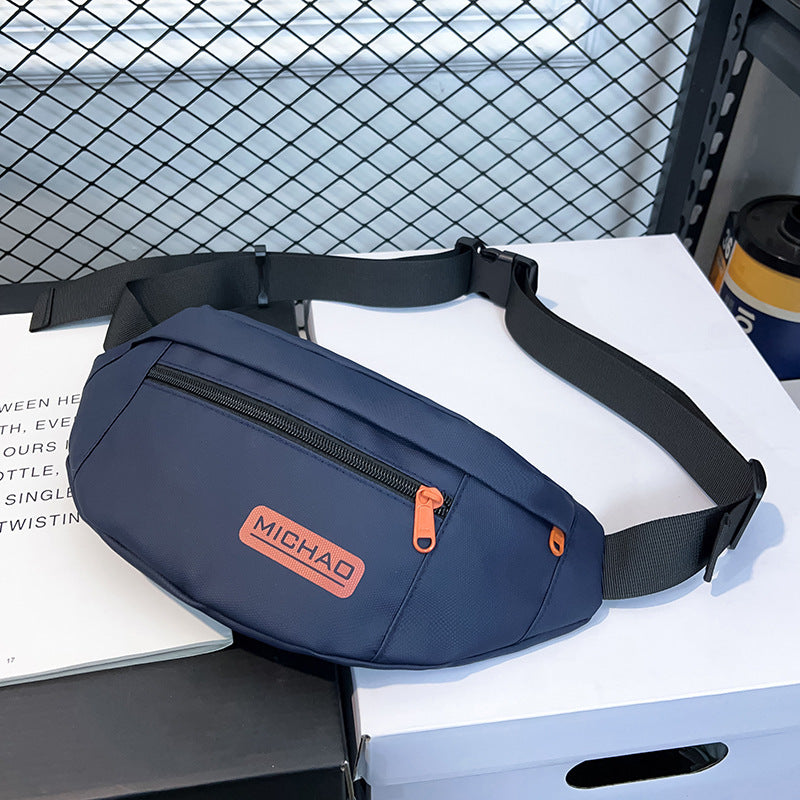 Unisex Fashion Nylon Fanny Pack Sports and Leisure Messenger Bag Featuring Multiple Color Options and Convenient Pocket