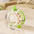 2-in-1 silicone ice cube tray and portable water bottle, green ring handle with size markers