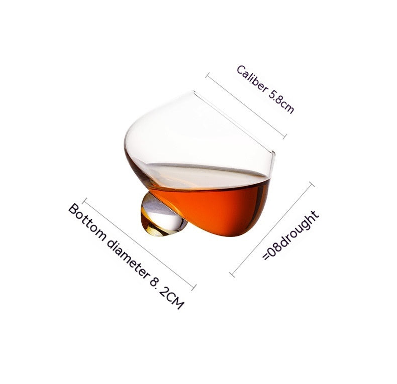 Crystal Whiskey Tumbler Glass - Retro Bar Rock Glass Set