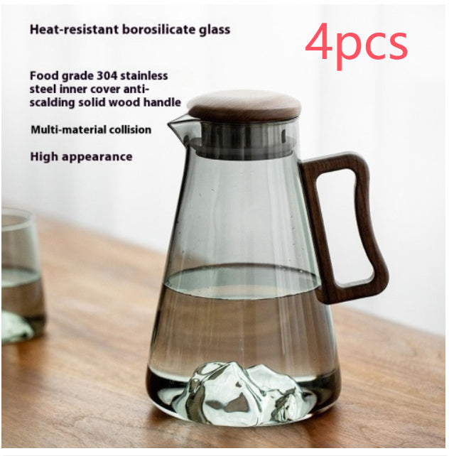 Household Borosilicate Glass Cold Water Bottle Large Capacity