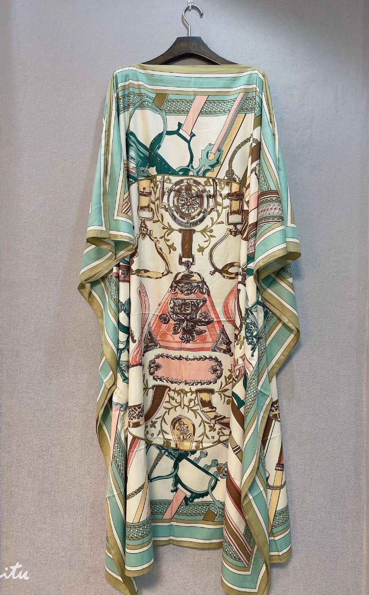 Loose Print Holiday Beach Dress Beach Cover-up