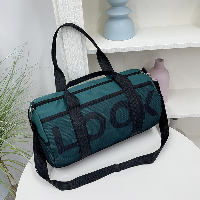 Dry Wet Separation Travel Gym Bag For Sports And Yoga Breathable Nylon With Inner Polyester Lining