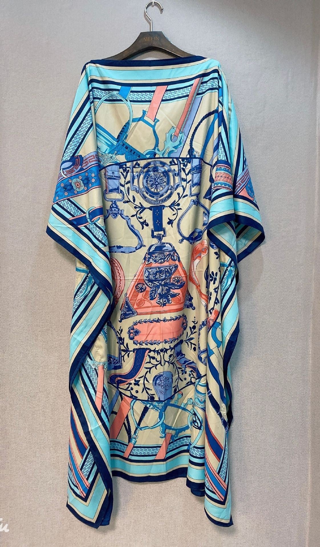 Loose Print Holiday Beach Dress Beach Cover-up