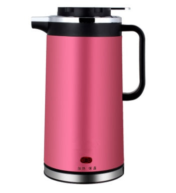 Compact Electric Kettle 2L Double Insulated Stainless Steel With Scale Window And Push Button Operation 1000W