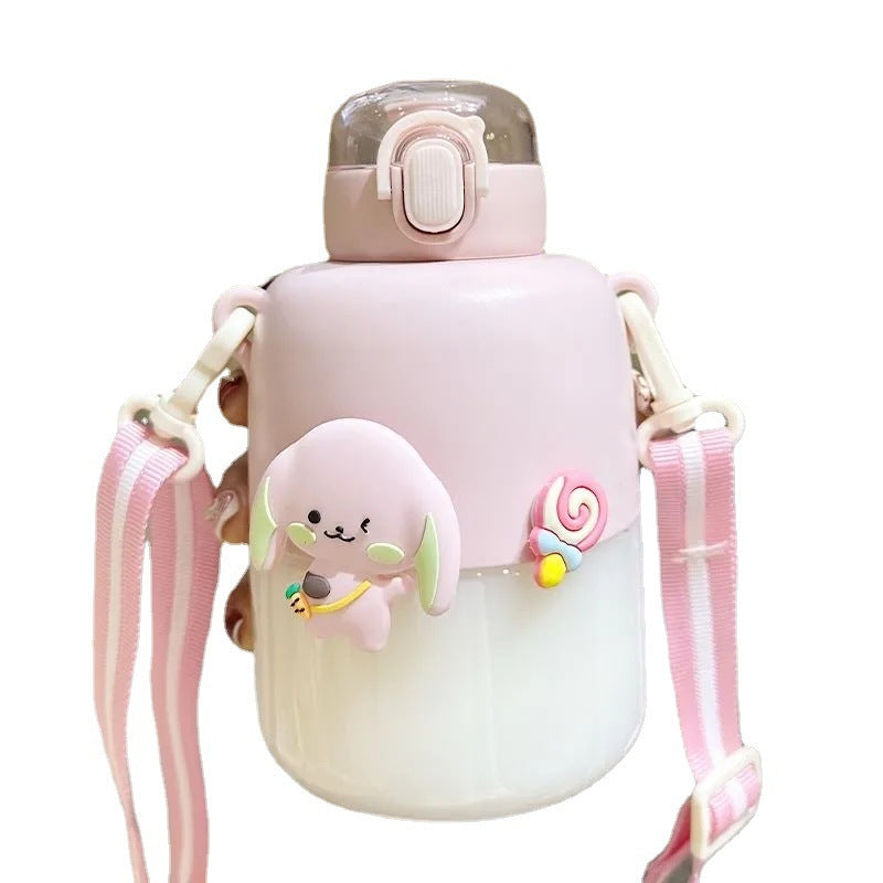 Girls' Cute Portable Sports Water Bottle - BPA-Free Hydration