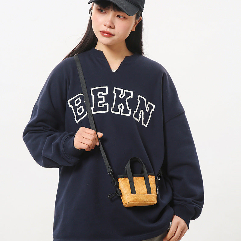 Mini Tote Bag Earphone Coin Purse Tyvek Daily Use Horizontal Square Three Dimensional Pocket Available In Colors