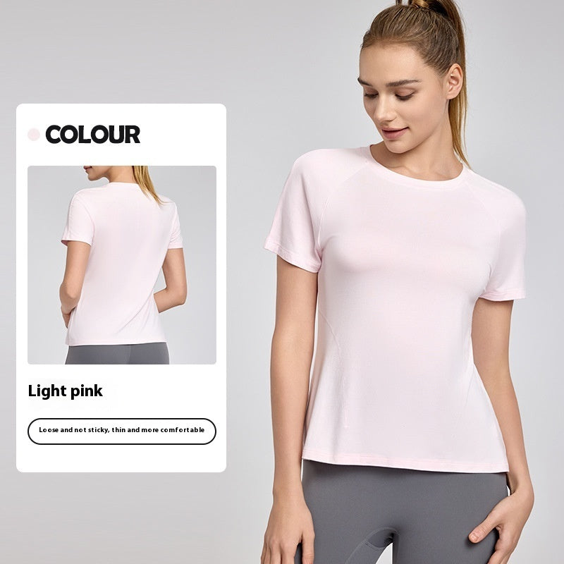 Spring And Summer Outdoor Running Training Workout Clothes Breathable Loose Fit Glacier Blue