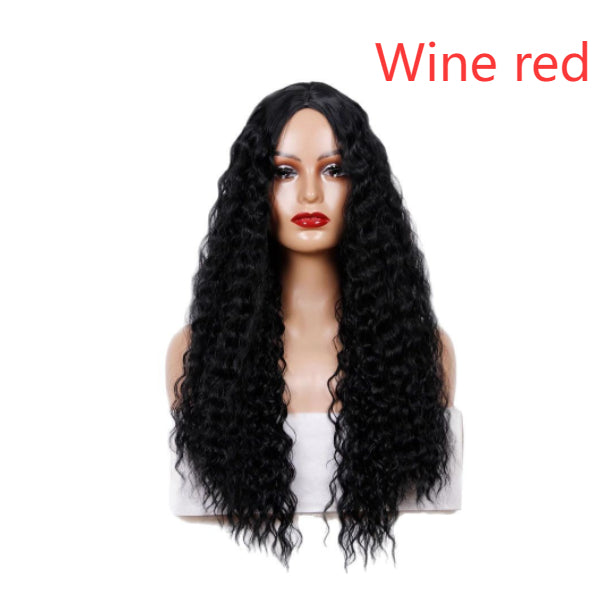Medium Long Curly Hair Wave Synthetic Wigs