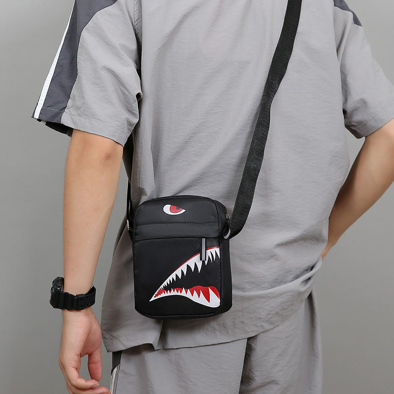 Men's Small Casual Trend Shoulder Crossbody Bag for Daily Use Black Gray Green Oxford Cloth Urban Minimalist