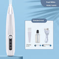 White pet hair trimmer with included cleaning tools and USB charging cable