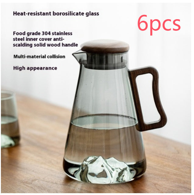 Household Borosilicate Glass Cold Water Bottle Large Capacity