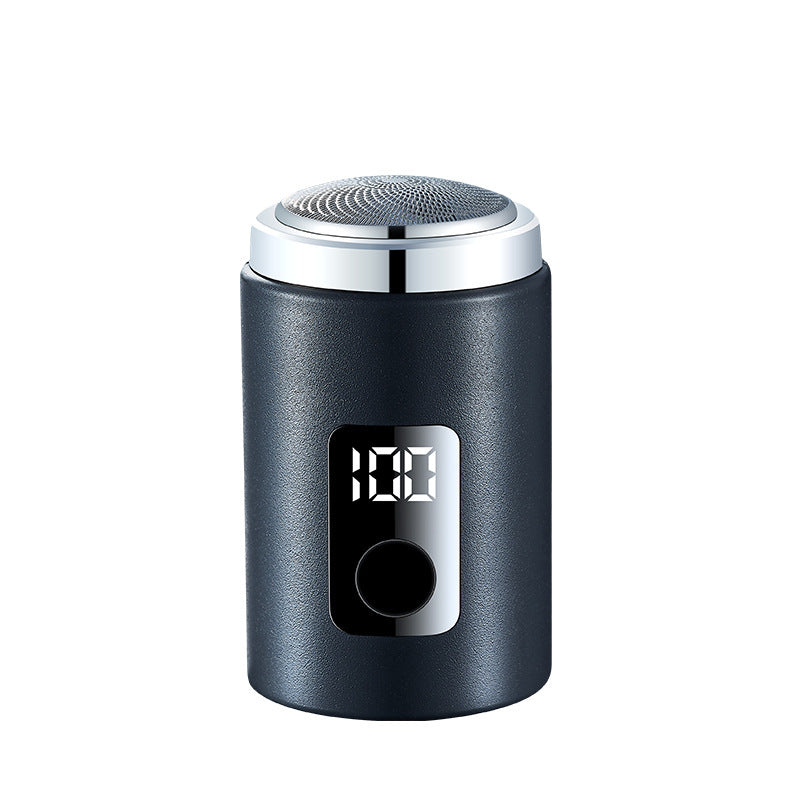 Mini Electric Shaver with Power Display - Rechargeable Men's Grooming