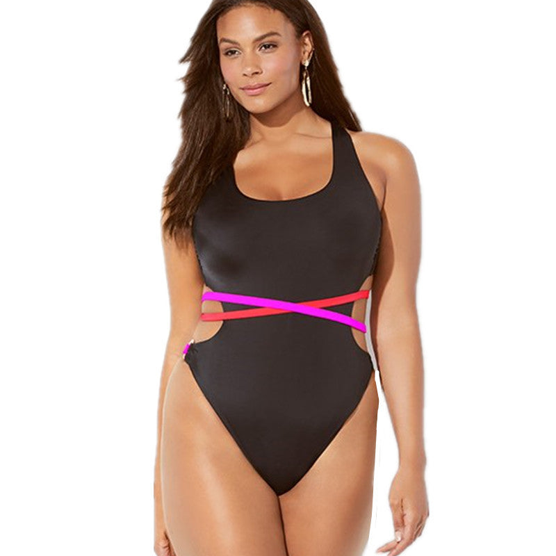 Cut out lace up sexy swimwear