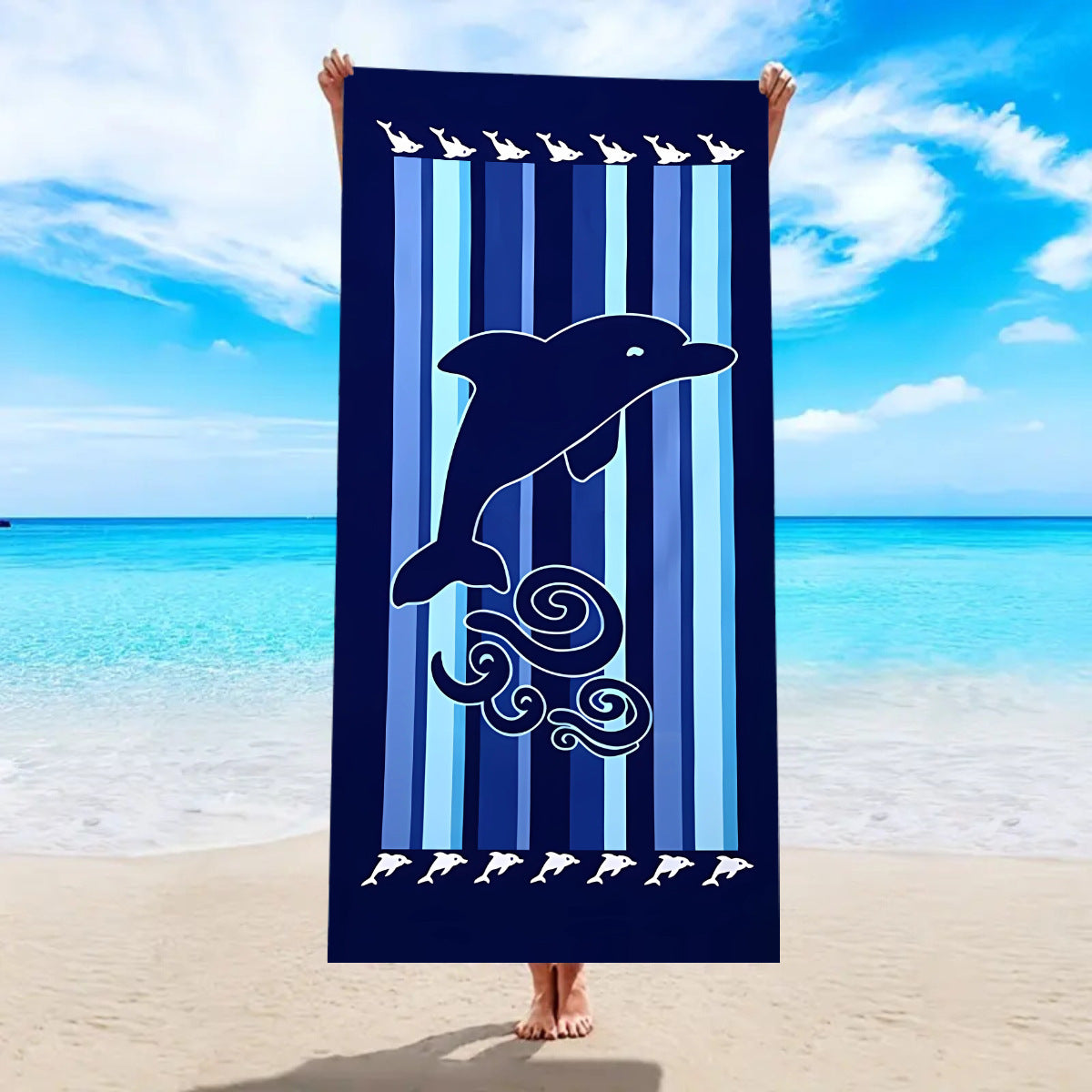 Quick-drying Microfiber Beach Bath Towel Double-sided Velvet