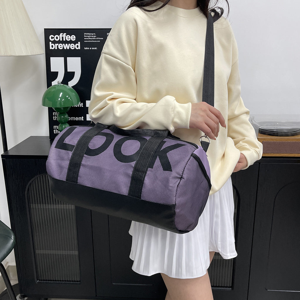 Dry Wet Separation Travel Gym Bag For Sports And Yoga Breathable Nylon With Inner Polyester Lining