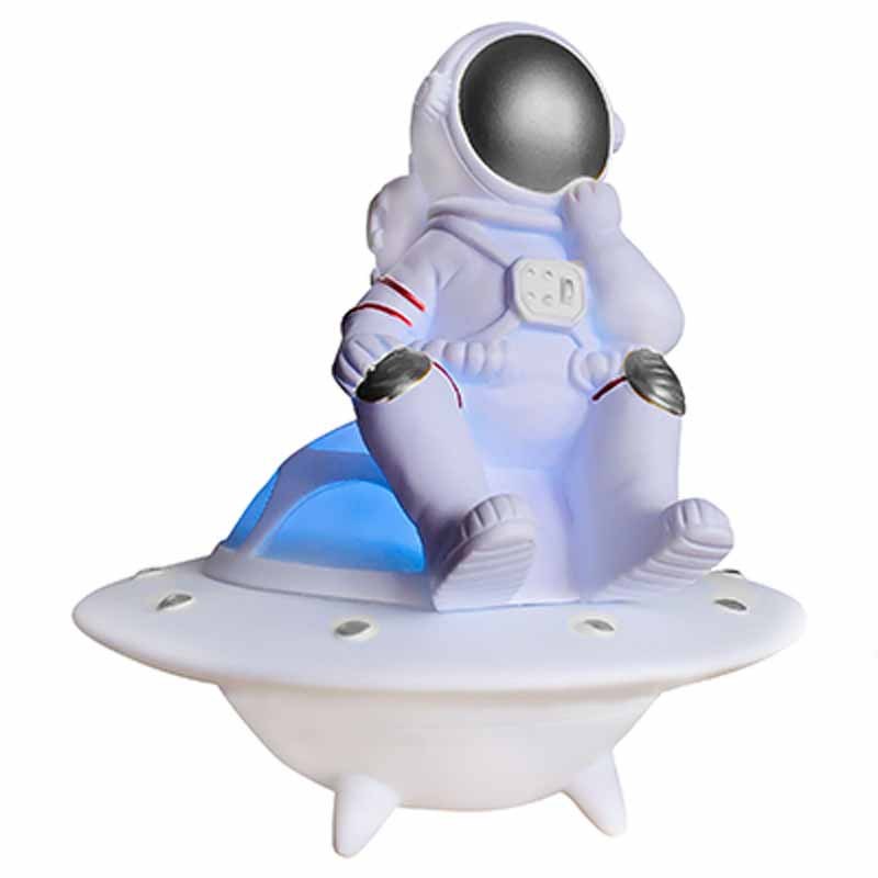 Moon Light UFO Astronaut Wireless Bluetooth TWS Speaker 360 Stereo Sound FM 1200mAh TF Card Battery Gift Decoration