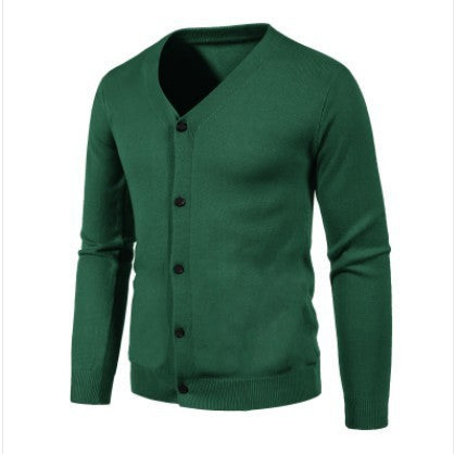 Fashion Men's Cardigan Personality V-neck Fashion Knitwear Sweater