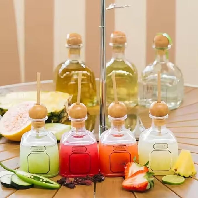 Reusable Cup Mini Agave Wine Bottle With Wooden Plug
