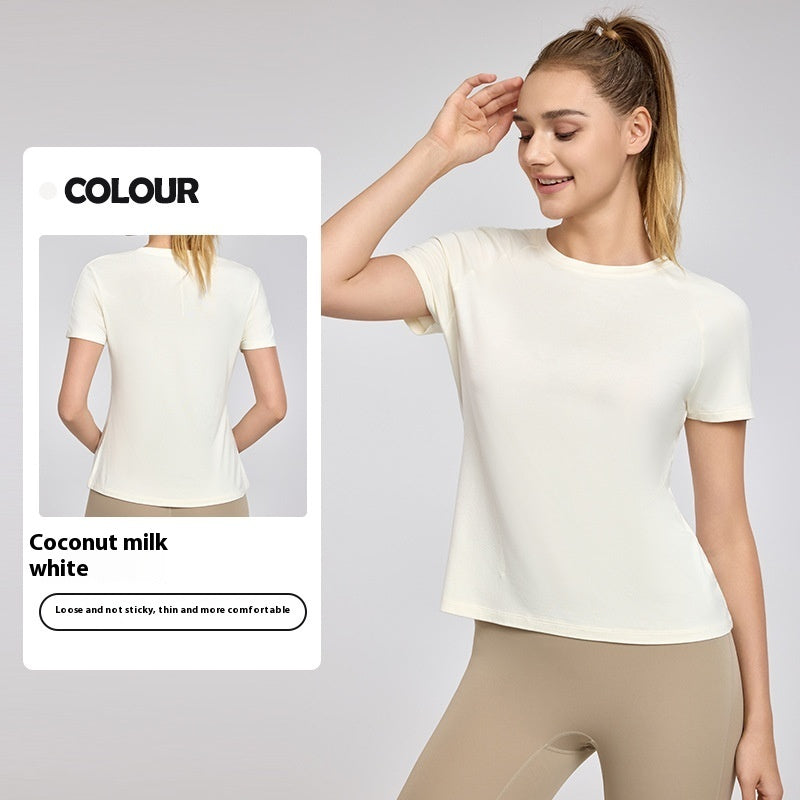 Spring And Summer Outdoor Running Training Workout Clothes Breathable Loose Fit Glacier Blue