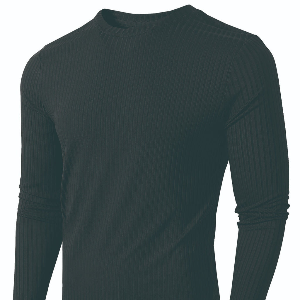 Striped Fabric Men's High Elastic Breathability Long Sleeve